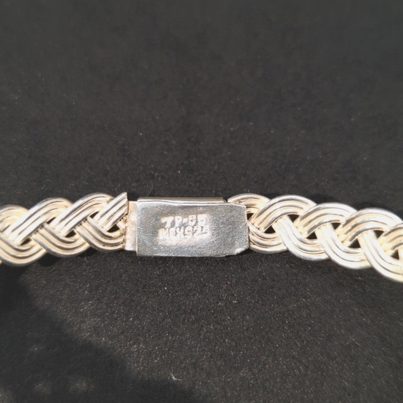 TP-55 Mex925 Silver Braid Bracelet - Picture 8 of 10